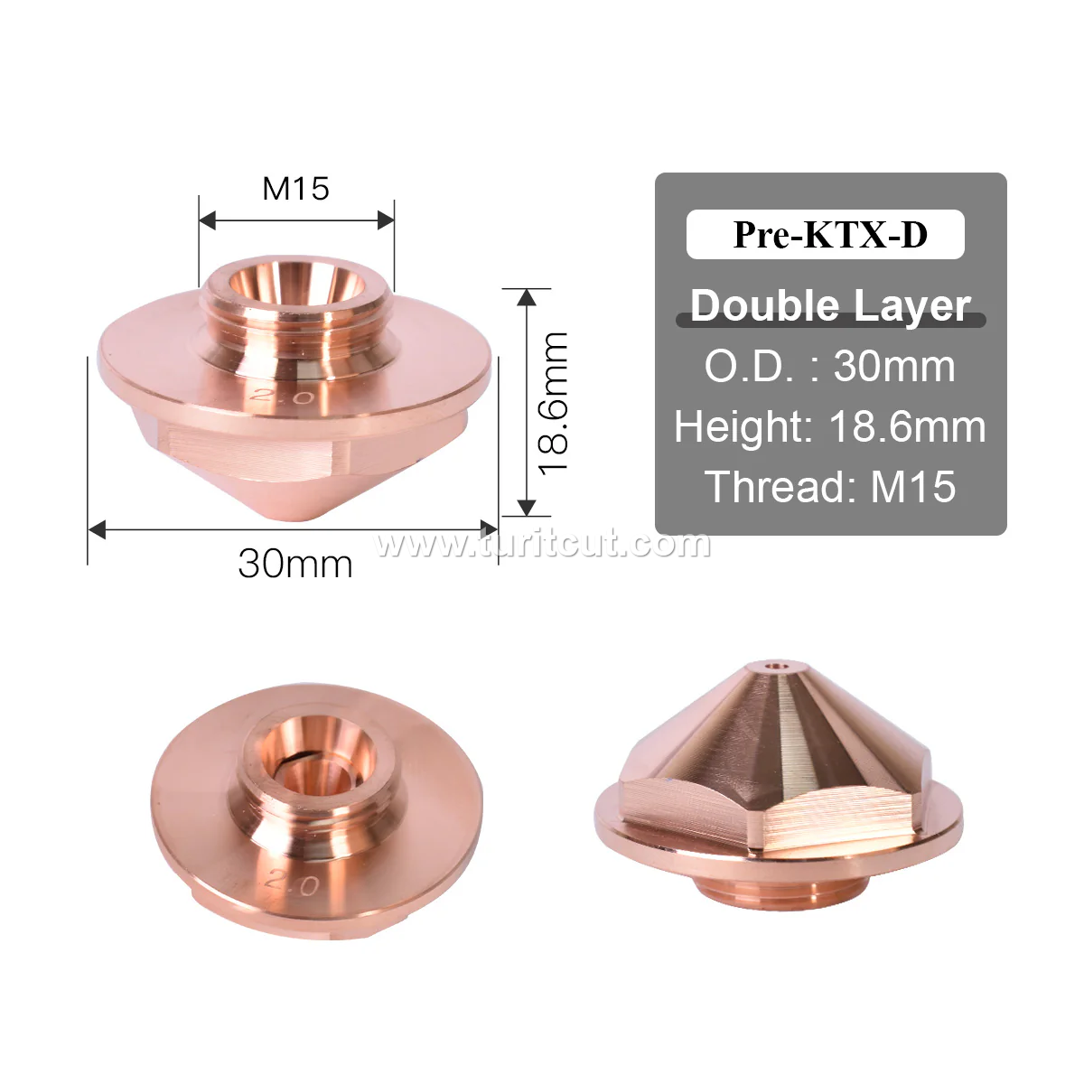 Precitec SP KTX Laser Nozzles for Laser Cutting Machine