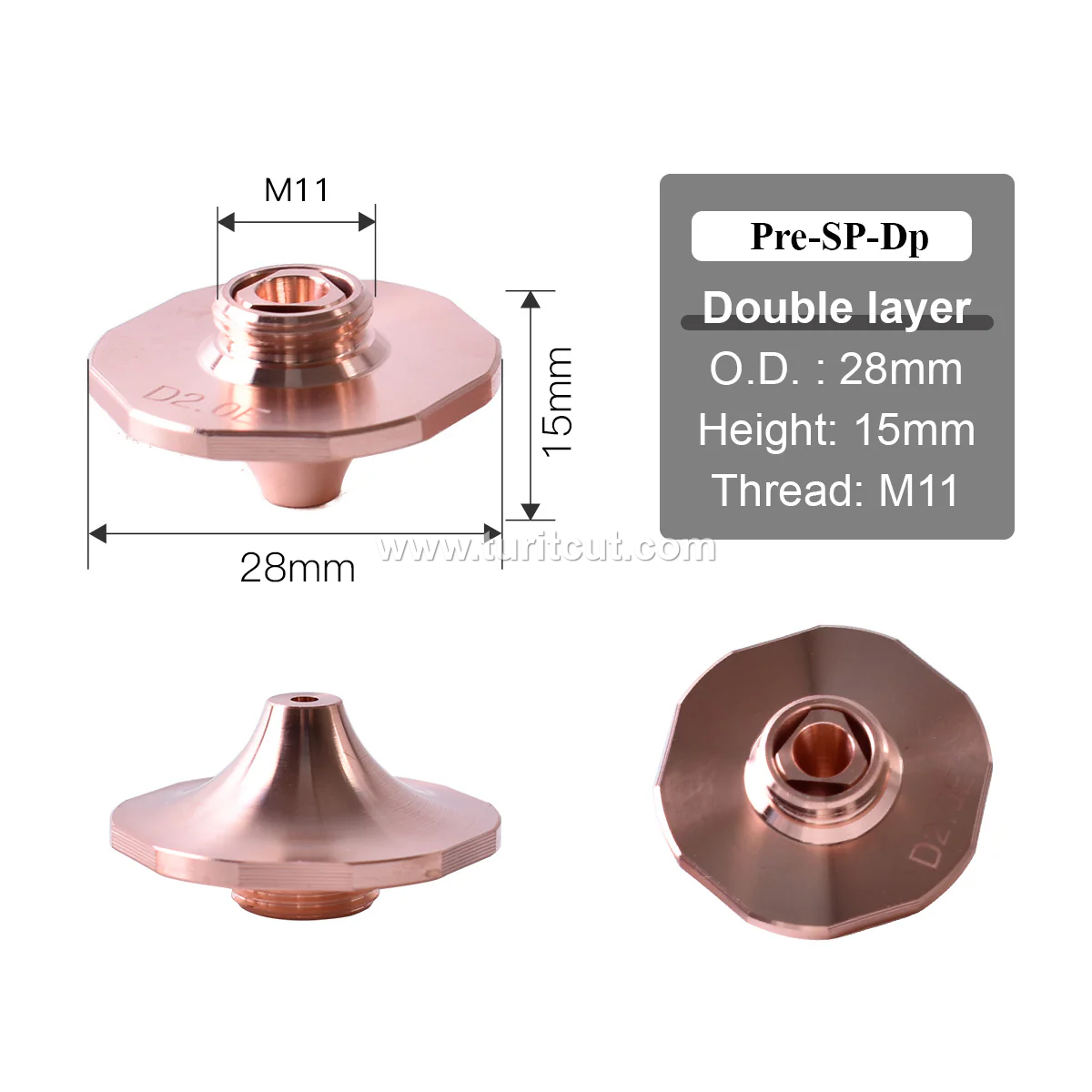 Precitec SP KTX Laser Nozzles for Laser Cutting Machine