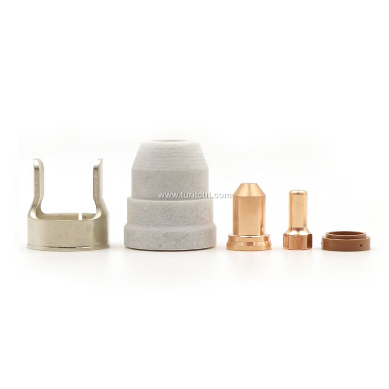 Esab PT80 Plasma Cutting Torch Consumable Nozzle/Tip Electrode Shield Cup Diffuser Swirl Rings for Plasma Torch