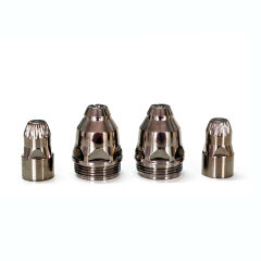 Black Color P80 Air Plasma Nozzle Electrode Black Gold Coated 1.1 1.3 1.5 1.7mm Tips Set Plasma Consumables