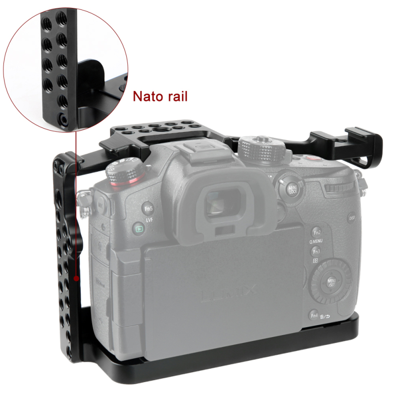 NICEYRIG GH5S GH5 Camera Cage with Cold Shoe NATO Rail for Panasonic LUMIX GH5S GH5 G9