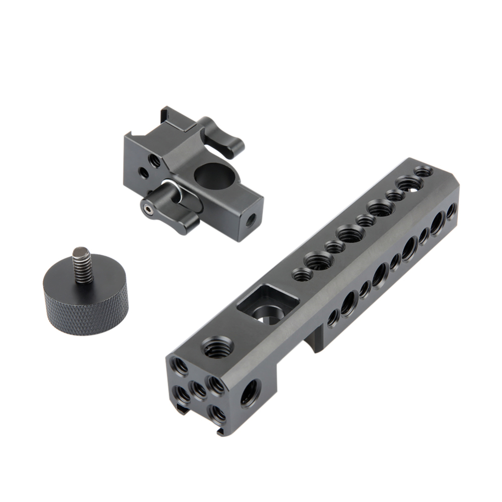 NICEYRIG Quick Release NATO Top Handle with 15mm Rod Clamp and Cold Shoe Mounts