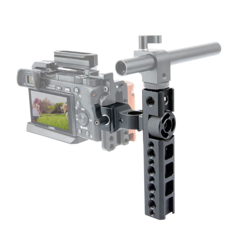 NICEYRIG Quick Release NATO Top Handle with 15mm Rod Clamp and Cold Shoe Mounts