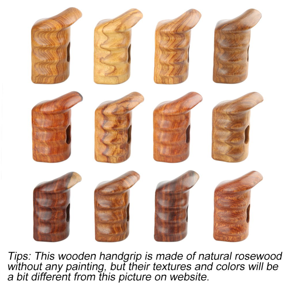 NICEYRIG Wooden Handle Grip with ARRI Specifications Rosette （left）