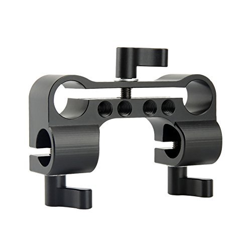 NICEYRIG 15mm Rod Clamp Dual to Single 90 Degree Railblock for Video Camcorder Camera DV/DC Shoulder Support System