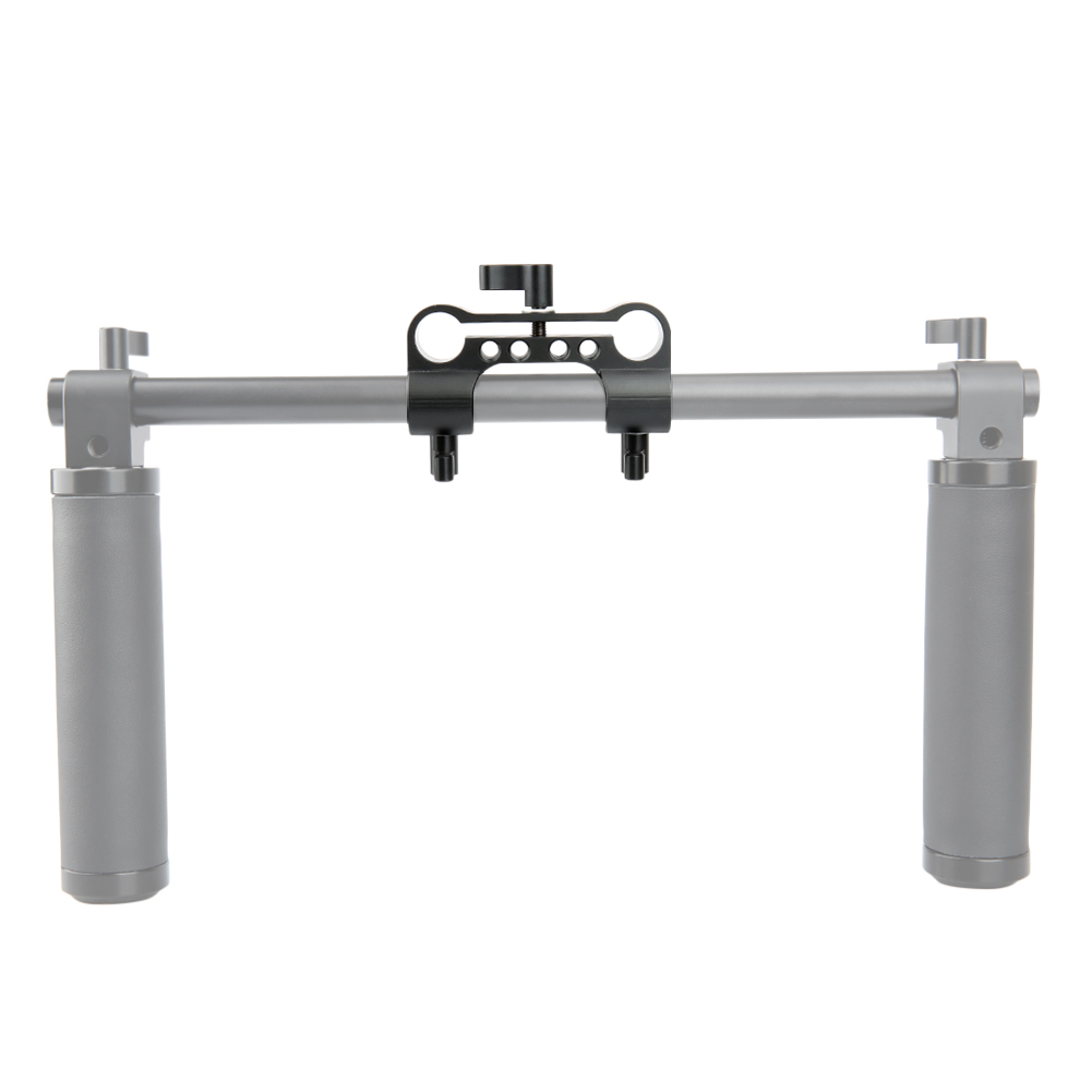 NICEYRIG 15mm Rod Clamp Dual to Single 90 Degree Railblock for Video Camcorder Camera DV/DC Shoulder Support System