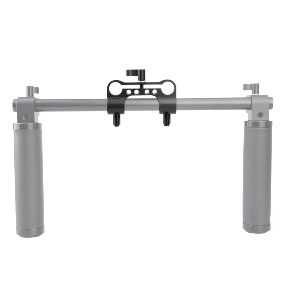 NICEYRIG 15mm Rod Clamp Dual to Single 90 Degree Railblock for Video Camcorder Camera DV/DC Shoulder Support System
