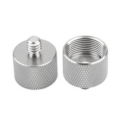 NICEYRIG Thread Adapter Microphone Screw, 1/4 Inch Male to 5/8 Inch Female, Pack of 2