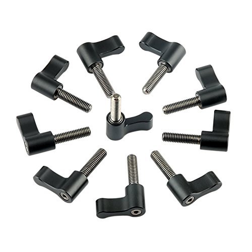 NICEYRIG Black Ratchet Wingnut with M5 thread(18mm) 10pcs Pack