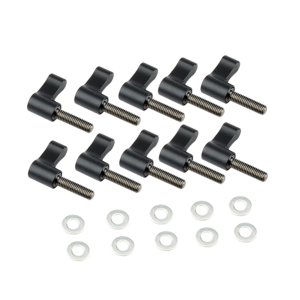 NICEYRIG Black Ratchet Wingnut with M5 thread(18mm) 10pcs Pack
