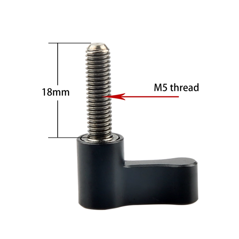 NICEYRIG Black Ratchet Wingnut with M5 thread(18mm) 10pcs Pack
