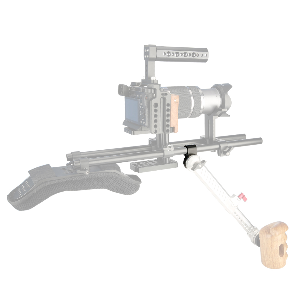 NICEYRIG 15mm Rod Clamp with Arri Standard Rosette Mount Adapter (M6 Thread Diameter 31.8mm) for Video Camera Support System