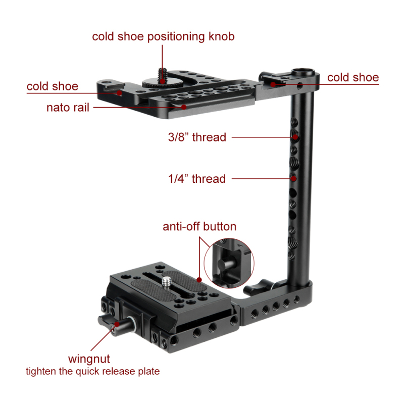 NICEYRIG QR VersaFrame Half Cage (Middle)