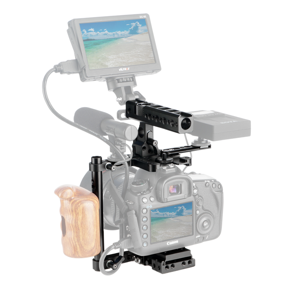 Maniglia Superiore NICEYRIG Con Attacco Rapido NATO, Morsetto 15mm E Slitta Fredda Per Gabbie DSLR