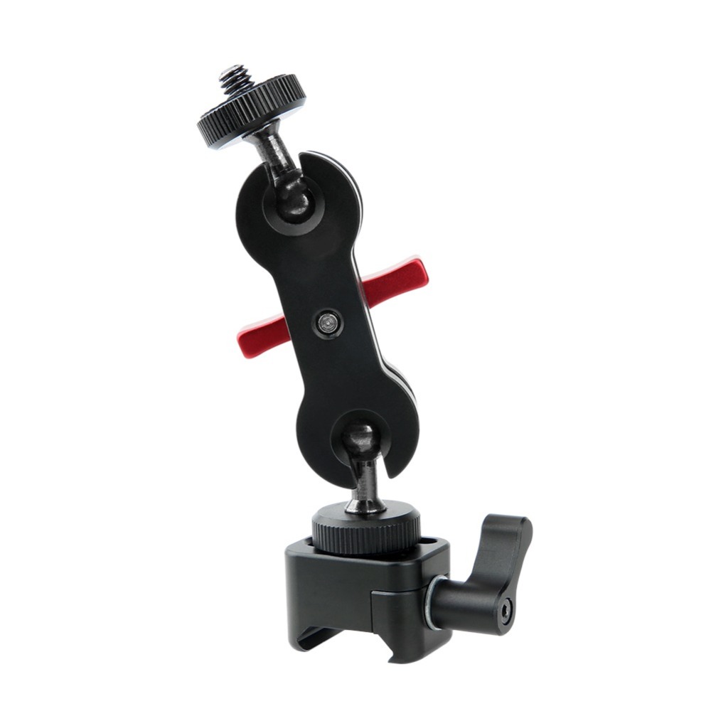 NICEYRIG NATO Clamp Quick Release with 1/4" Thread Screw Ballhead Monitor Mount Applicable Filed Monitor, LED Light, Audio Recorders, Camera Cage Rig