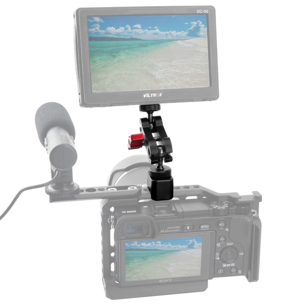 NICEYRIG NATO Clamp Quick Release with 1/4" Thread Screw Ballhead Monitor Mount Applicable Filed Monitor, LED Light, Audio Recorders, Camera Cage Rig