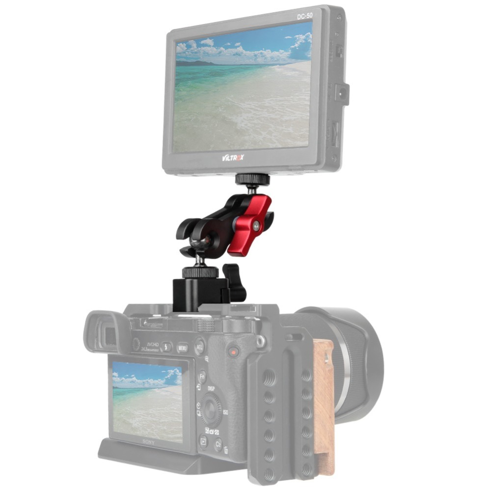 NICEYRIG NATO Clamp Quick Release with 1/4" Thread Screw Ballhead Monitor Mount Applicable Filed Monitor, LED Light, Audio Recorders, Camera Cage Rig