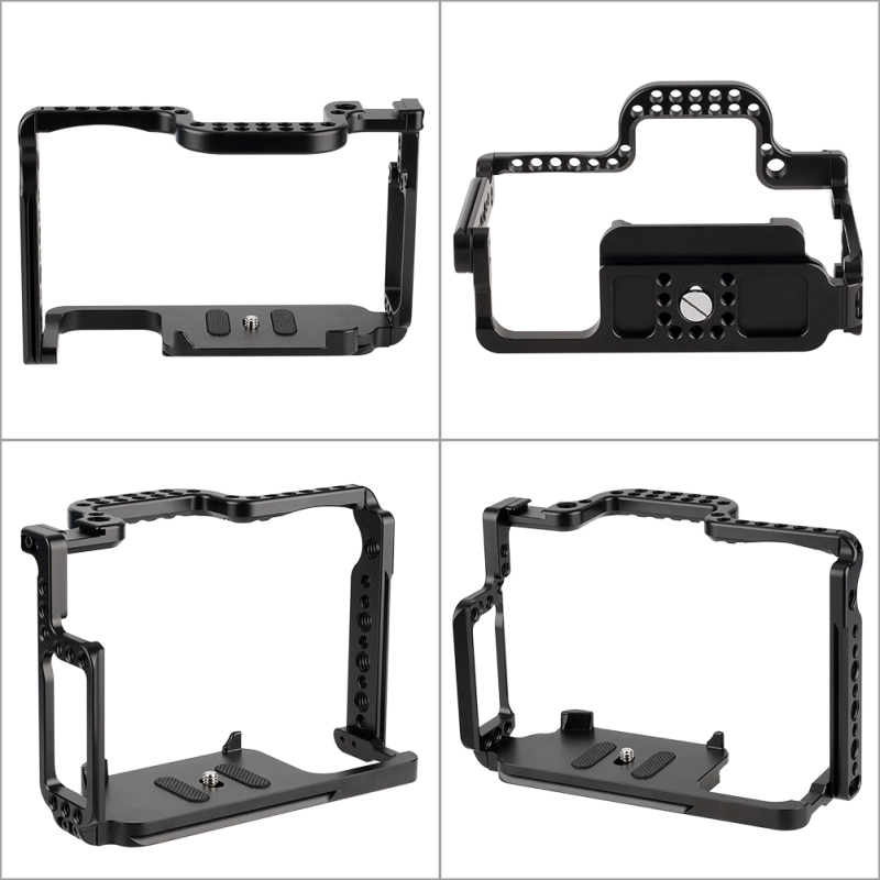 Jaula Para Canon 5D Mark IV/III/II De NICEYRIG – Con Zapata Fría Y Riel NATO, Aleación De Aluminio Ligera
