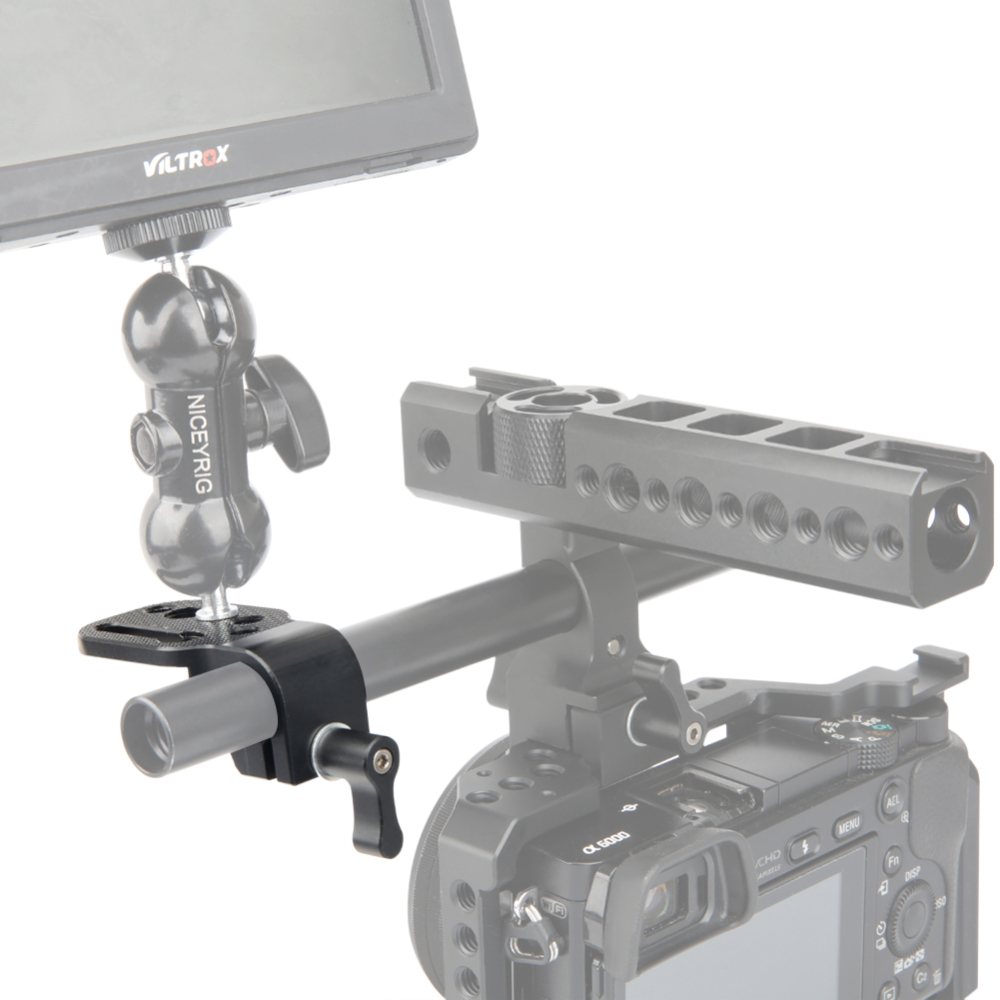 NICEYRIG Mini Cheese Plate with 15mm Rod Clamp and 1/4” 3/8” Thread