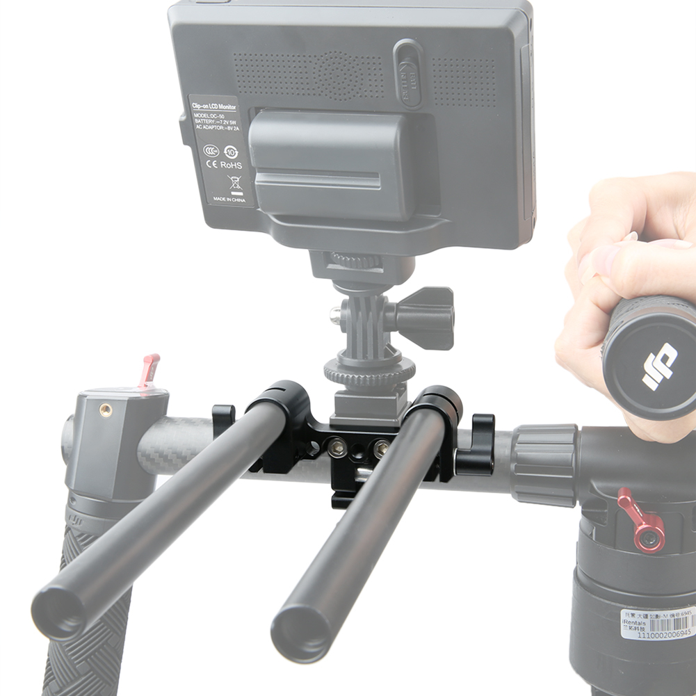 NICEYRIG 25mm Rod Clamp with 15mm Rod Clamp and 1/4”-20 Thread