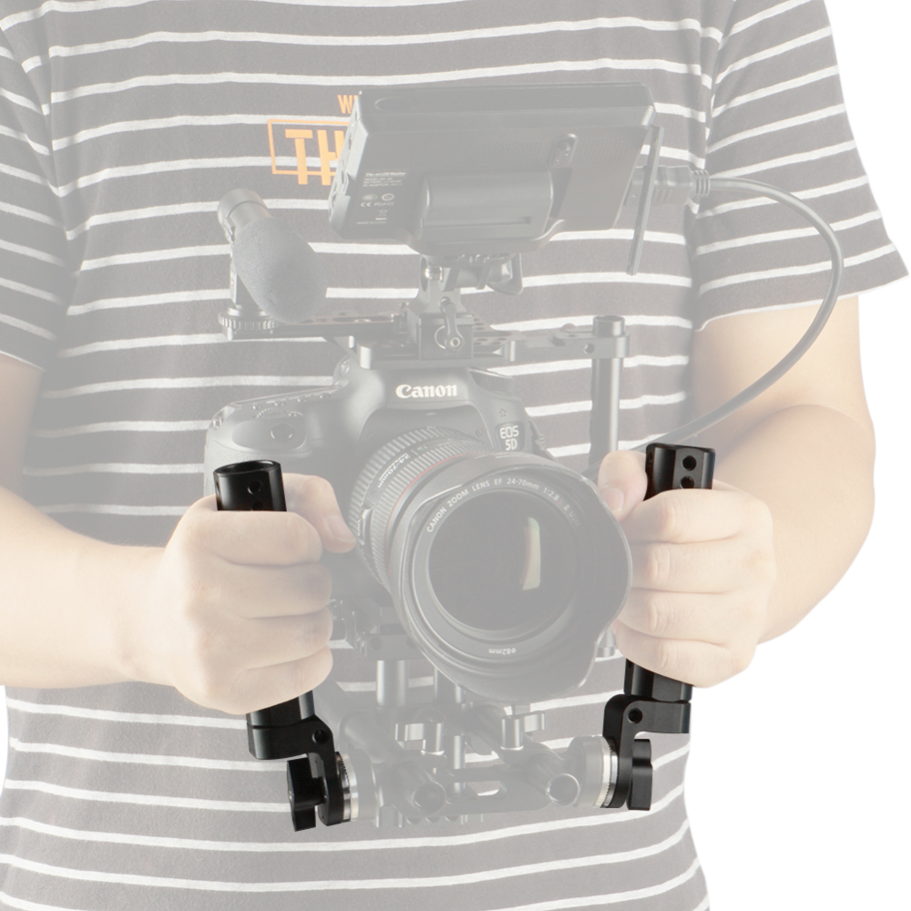 NICEYRIG Rosette Handle Grip with ARRI Standard Rosette Mount Adapter(M6 Thread, 31.8mm)