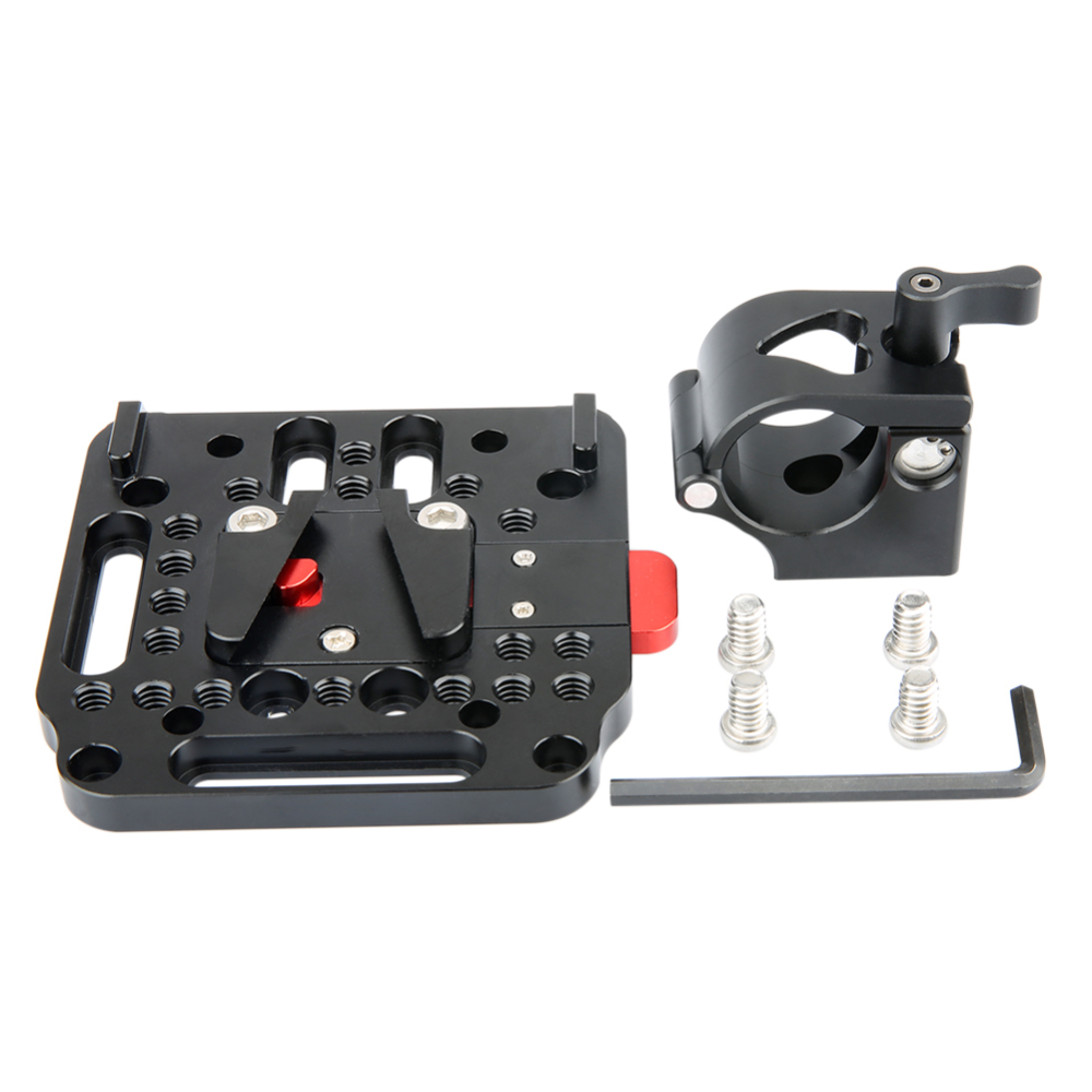 NICEYRIG 25mm Rod Clamp with Quick Release V Lock Assembly Plate