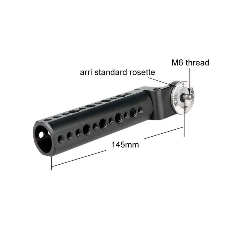 NICEYRIG Rosette Handle Grip with ARRI Standard Rosette Mount Adapter(M6 Thread, 31.8mm)