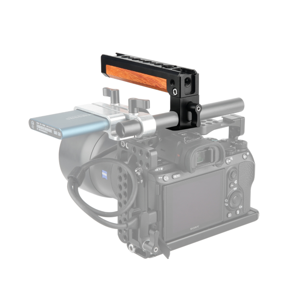 Niceyrig wood top handle fro camera cage