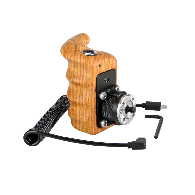 Niceyrig Right Side Wooden Hand Grip with Record Start/Stop Remote Trigger for Sony Mirrorless Cameras