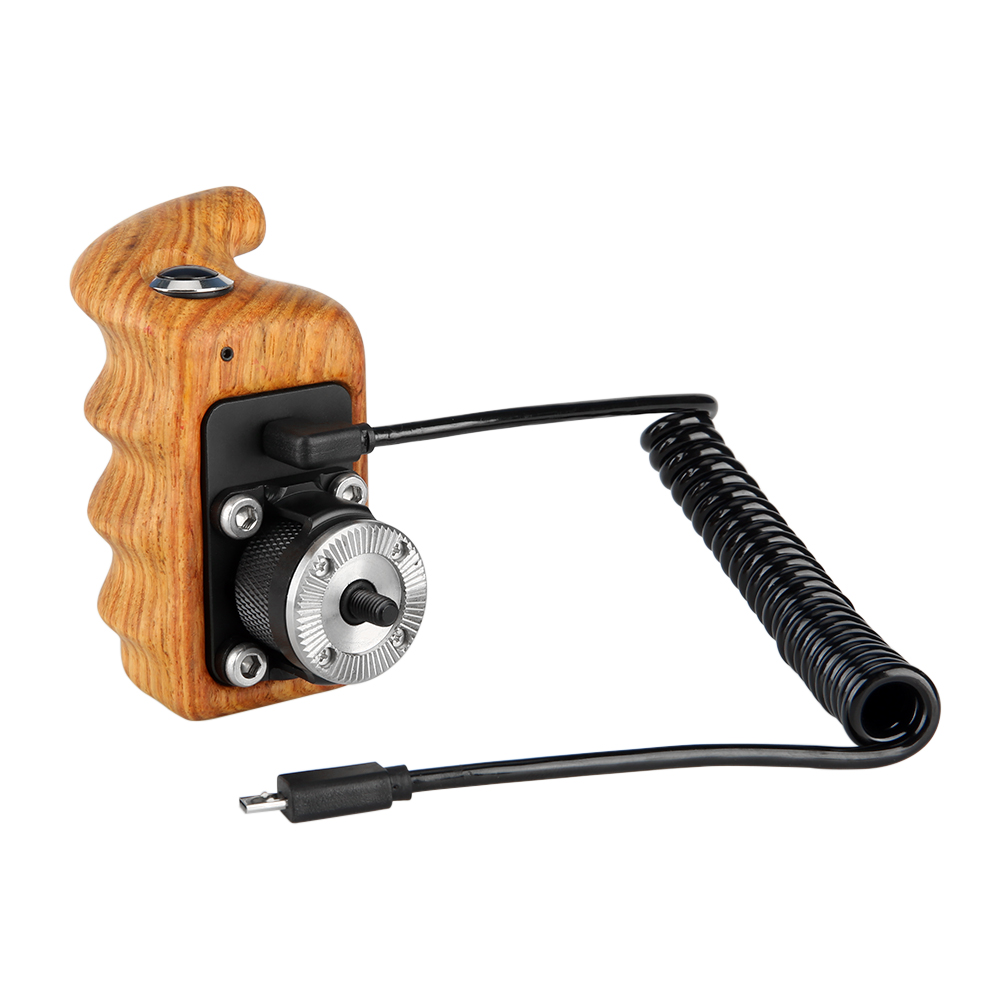 Niceyrig Right Side Wooden Hand Grip with Record Start/Stop Remote