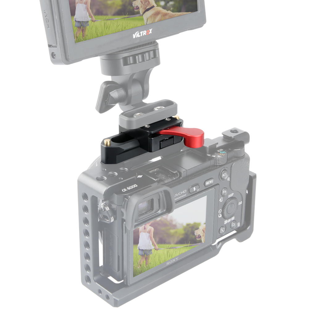 NICEYRIG NATO Rail To Cold Shoe Mount Adapter - For Microphone, Light On Camera Cages