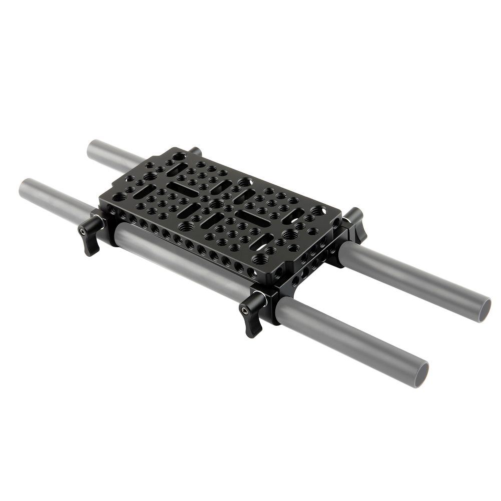 Shoulder Rig NICEYRIG Cheese Plate With 15mm Rod Raiser Clamp, Short Rods For DSLR... Smallrig Baseplate - Foto 12