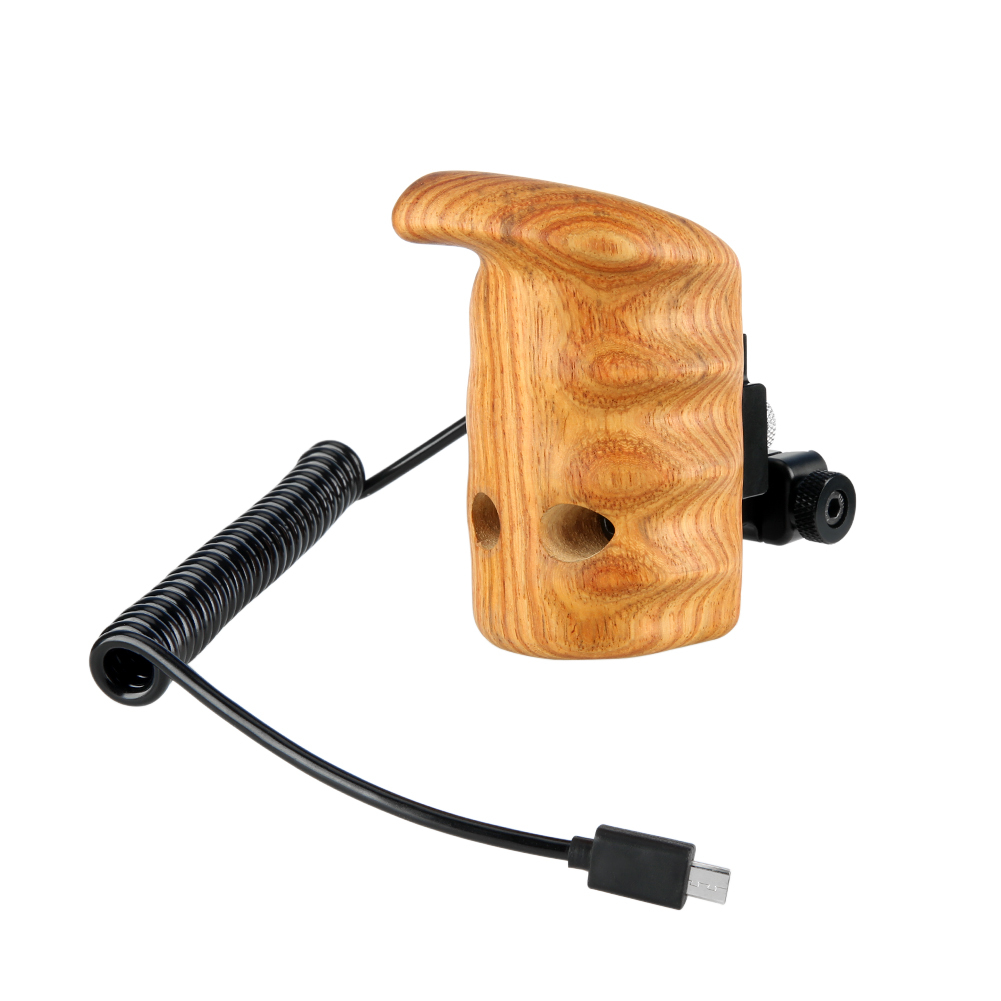 Niceyrig NATO Side Wooden Hand Grip with Record Start/Stop Remote Trigger (Right) for Sony A7RIII/ A7SII/ RX100III/ A6500 Cameras