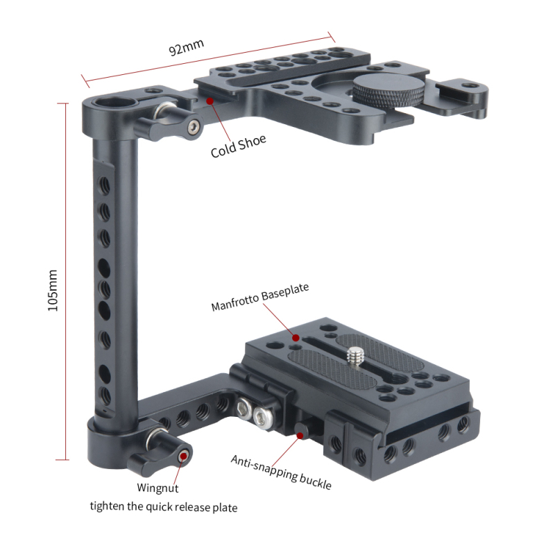 Niceyrig BMPCC QR Half Camera Cage for Blackmagic Design Pocket  Camera 4K/6K