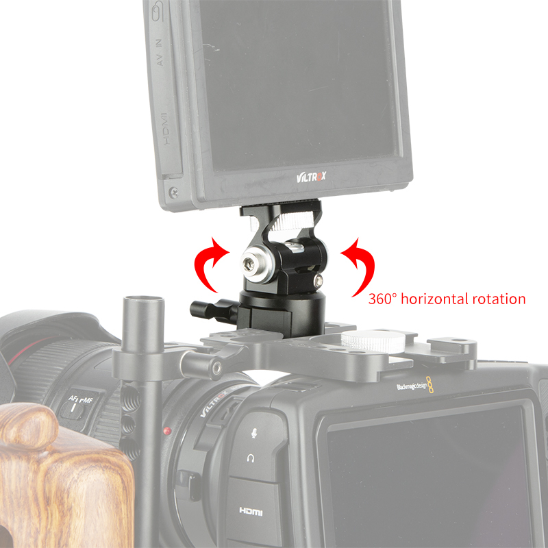 Niceyrig Monitor Mount with Nato Clamp Swivel 360° and Tilt 150° Adjustable Damping Head Mount