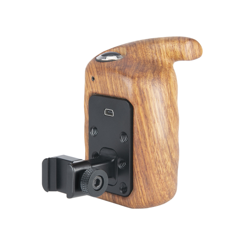 Niceyrig Wooden Hand Grip (Right Side) with Record Start/Stop Remote Trigger for Panasonic Lumix Cameras