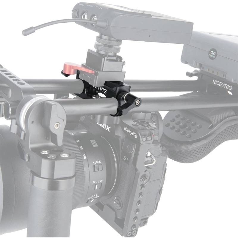 Niceyrig 15mm Dual Rod Clamp with Nato Rail,Rod Clamp