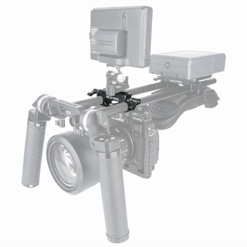 Niceyrig 15mm Dual Rod Clamp with Nato Rail,Rod Clamp