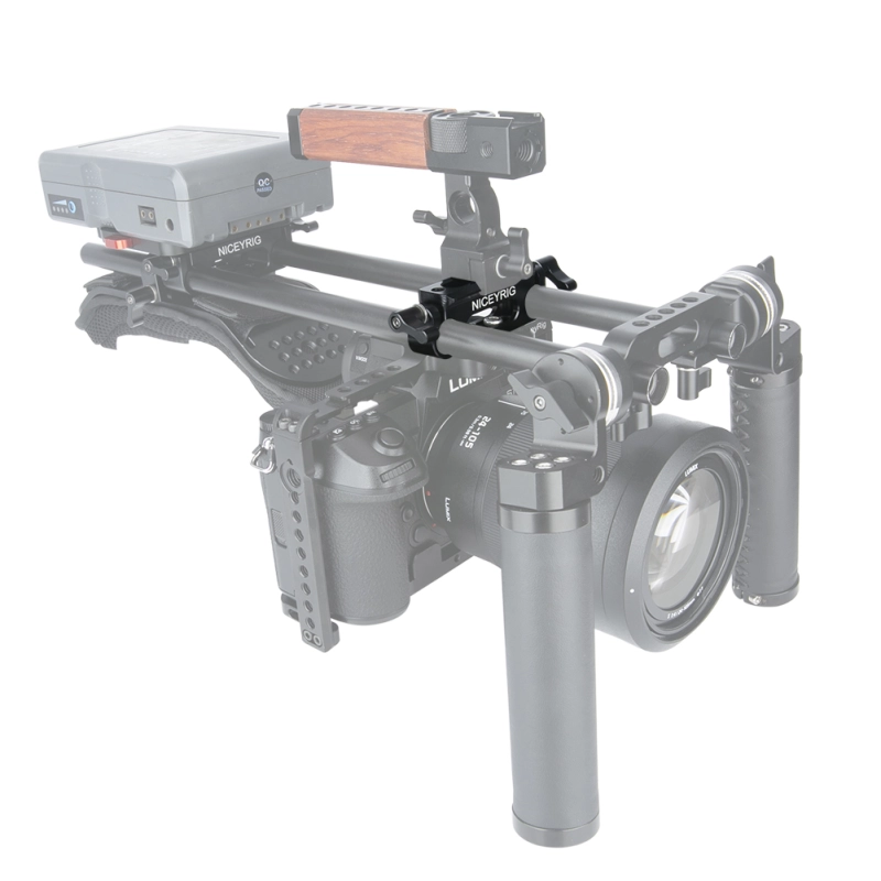 Niceyrig 15mm Dual Rod Clamp with Nato Rail,Rod Clamp
