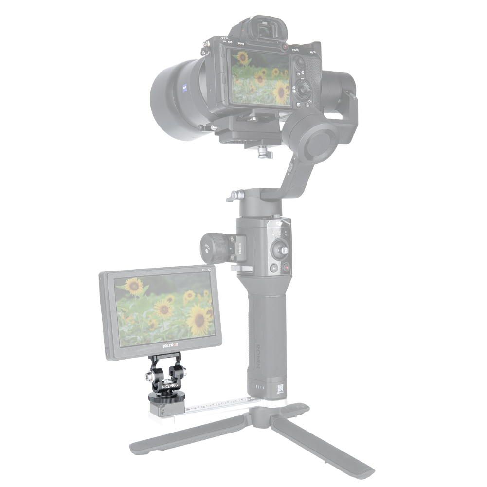 Niceyrig Tilting Monitor Mount with Cold Shoe