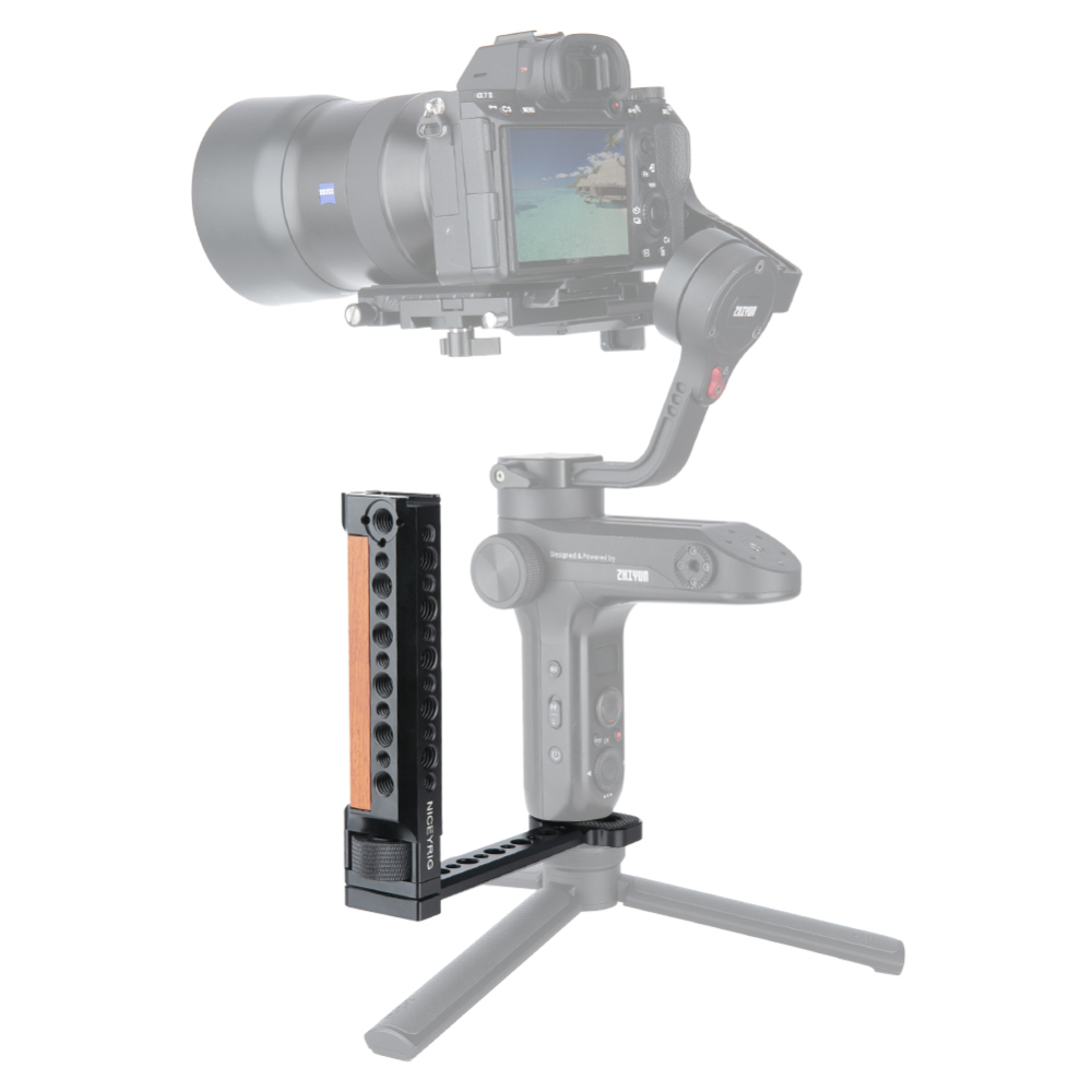 Niceyrig Wooden Side Handle for DJI Ronin-S/Ronin-SC/DJI-RS 2/DJI-RSC 2/Zhiyun Crane 2/Crane V2/Zhiyun Weebill Gimbal Stabilizer