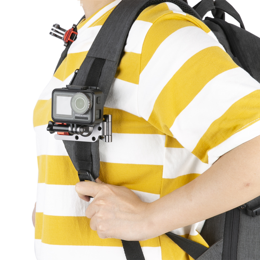 Niceyrig Backpack Strap Quick Release Clamp Mount for DJI Osmo/Osmo Pocket/Gopro Series/Yi 4K Action Cameras