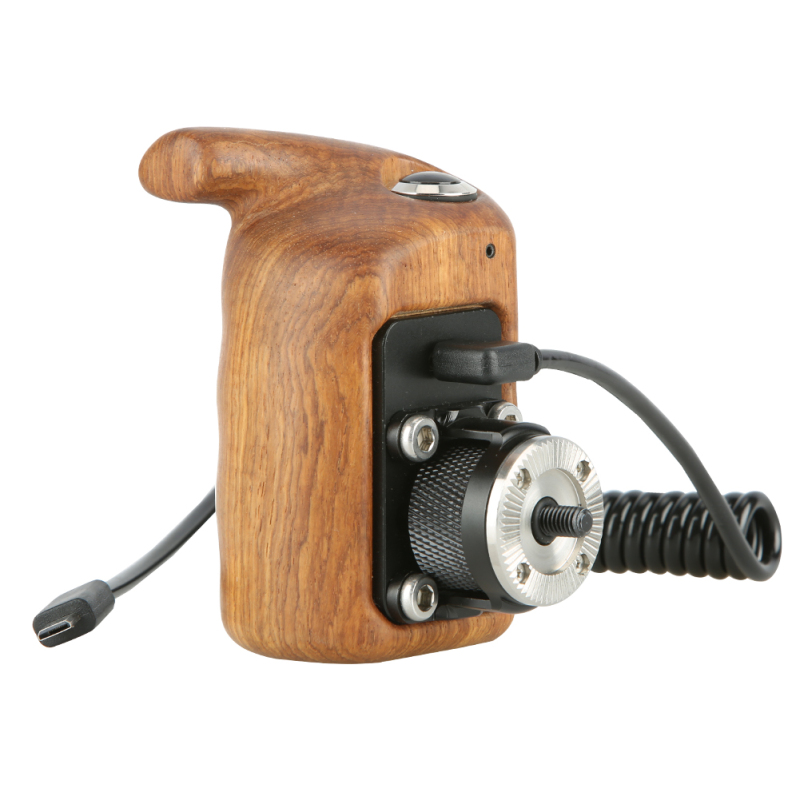 Niceyrig Left Side Wooden Hand Grip with Record Start/Stop Remote Trigger for Sony Mirrorless Cameras 295