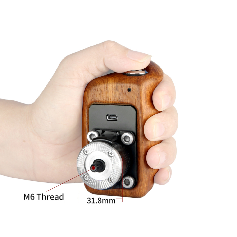 Niceyrig Left Side Wooden Hand Grip with Record Start/Stop Remote Trigger for Sony Mirrorless Cameras 295