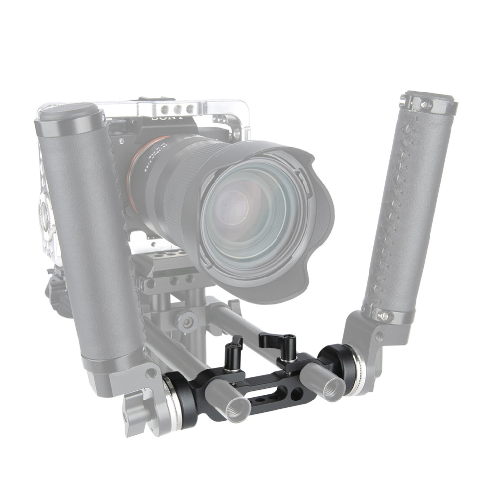 Niceyrig 15mm Dual Rod Clamp with Rosette for ARRI Standard(M6 Thread, 31.8mm)