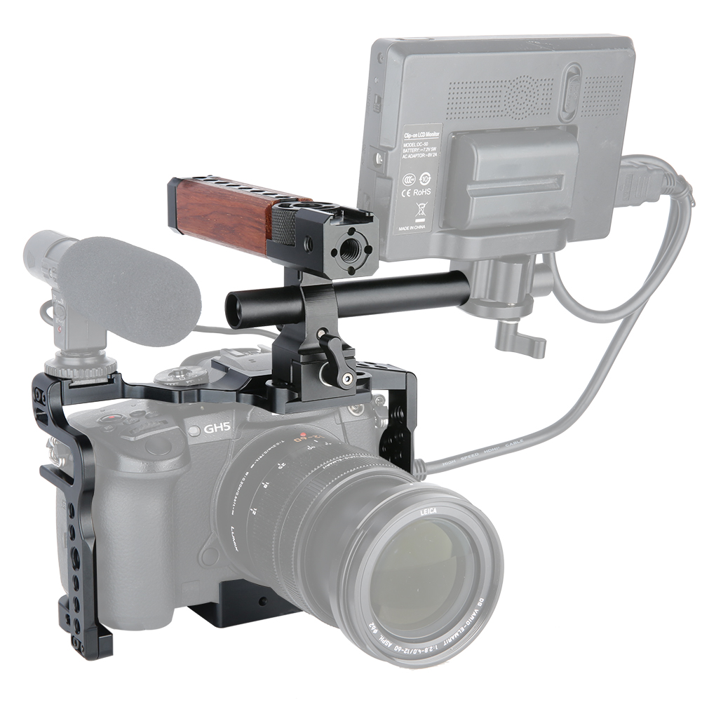 Niceyrig GH5/GH5s Cage Kit with NATO Top Handle Cold Shoe Mount