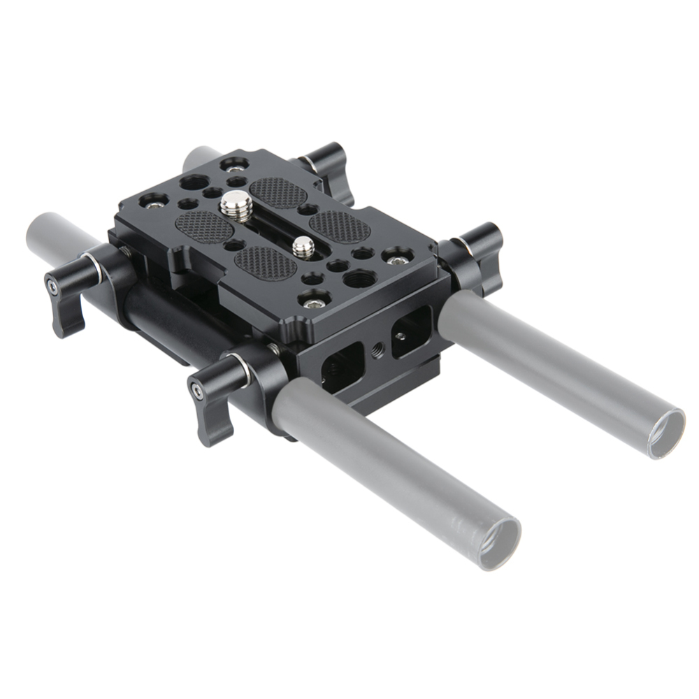 NICEYRIG Camera tripod Baseplate with Dual 15mm Rod Clamp