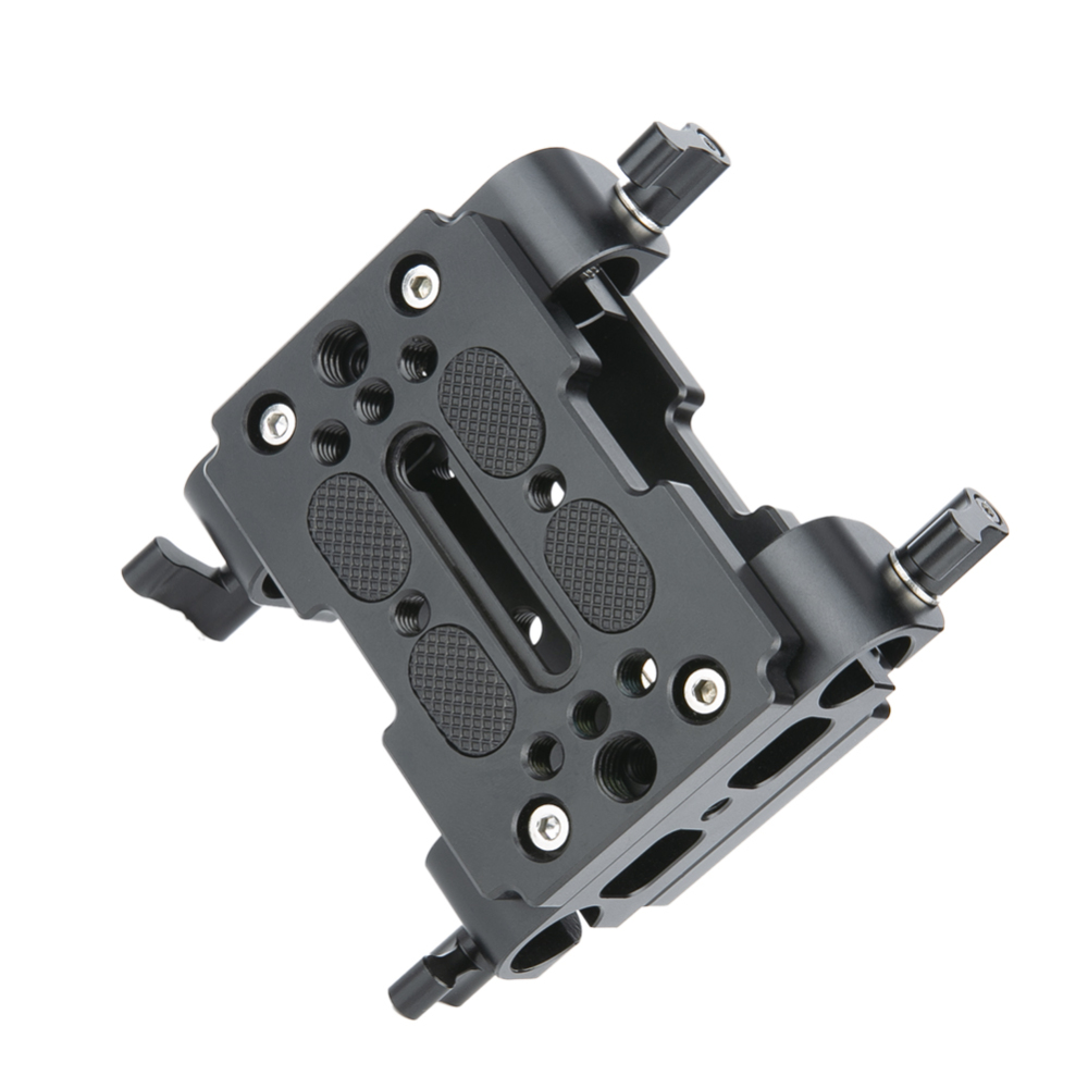 NICEYRIG Camera tripod Baseplate with Dual 15mm Rod Clamp