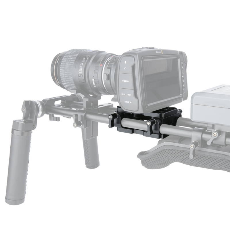 NICEYRIG Camera tripod Baseplate with Dual 15mm Rod Clamp