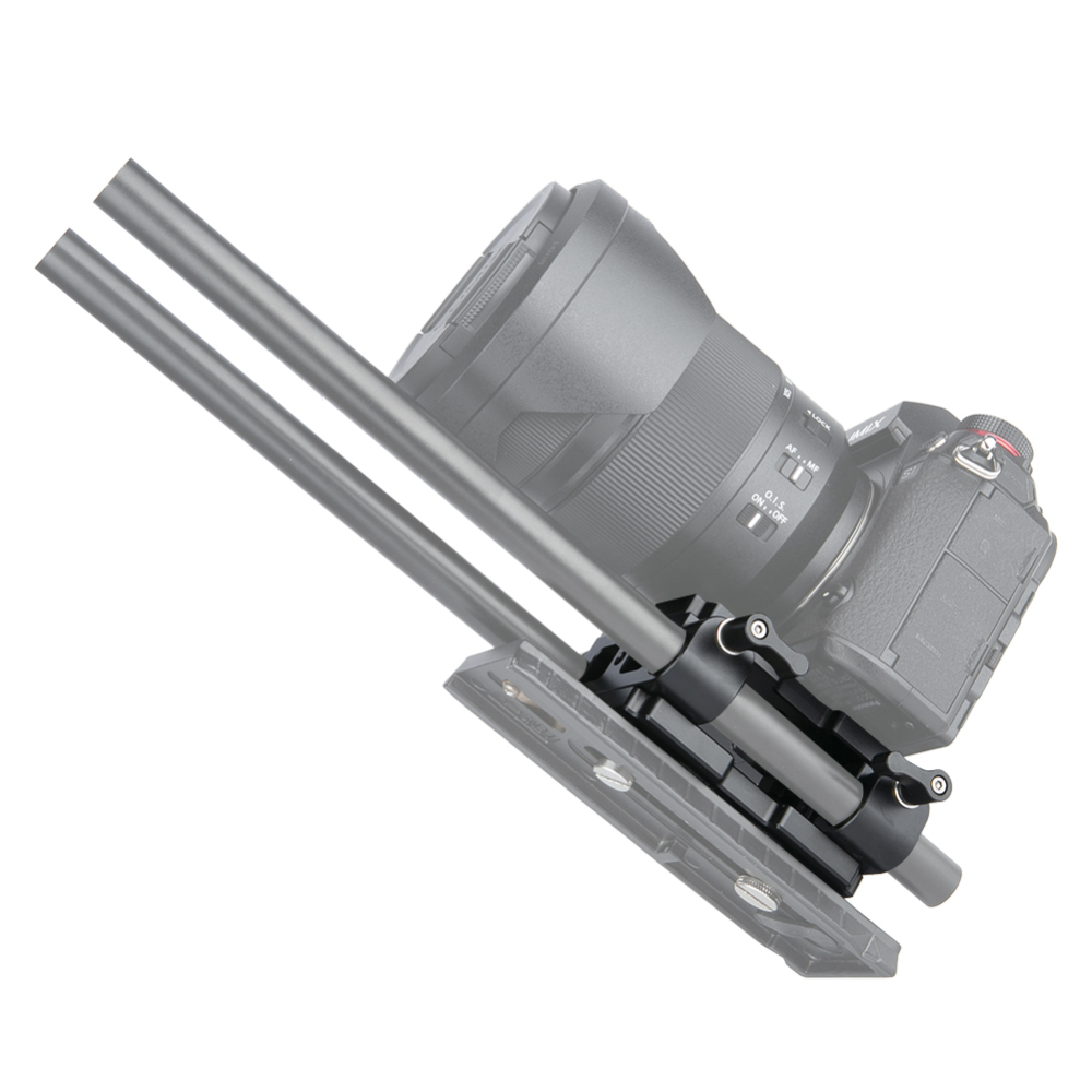 NICEYRIG Camera tripod Baseplate with Dual 15mm Rod Clamp